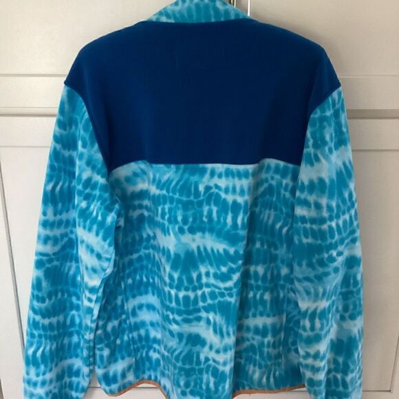 Lands End Mens Heritage Fleece 1/4 Snap Neck Pullover Sz L 42-44 Blue - Picture 6 of 10